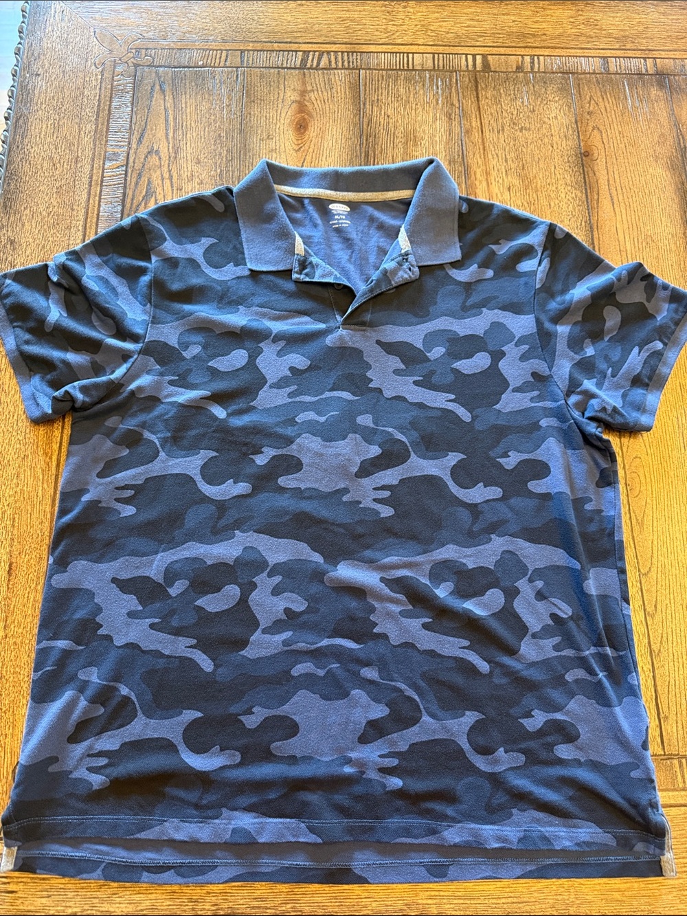 Old Navy Men's Blue Camo Polo